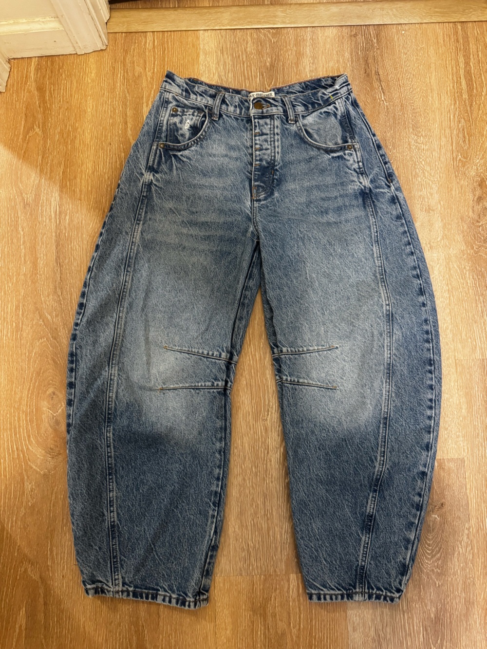 We the free good luck mid rise barrel jeans
